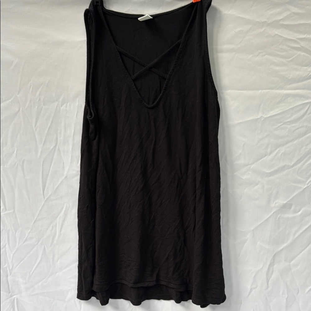 Old Navy Black Tank Top with Scoop Neckline